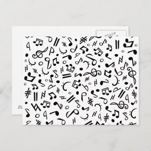 musiknotities briefkaart (Voorkant / Achterkant)