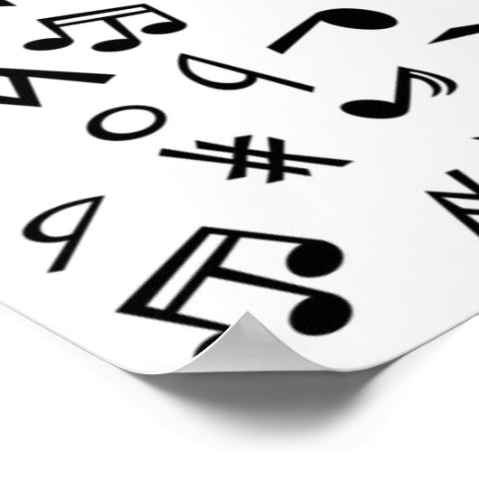 musiknotities poster (Hoek)