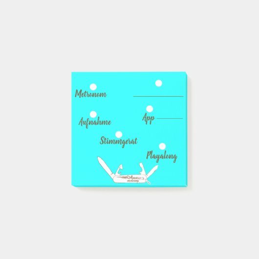 Musikunterricht - Instrumentalunterricht - mit Was Post-it® Notes (Voorkant)