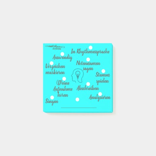 Musikunterricht - Instrumentalunterricht - ohne Post-it® Notes (Voorkant)