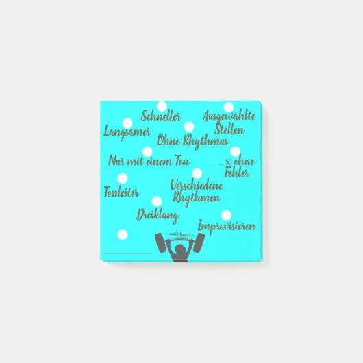 Musikunterricht - Instrumentalunterricht - Üben Post-it® Notes (Voorkant)