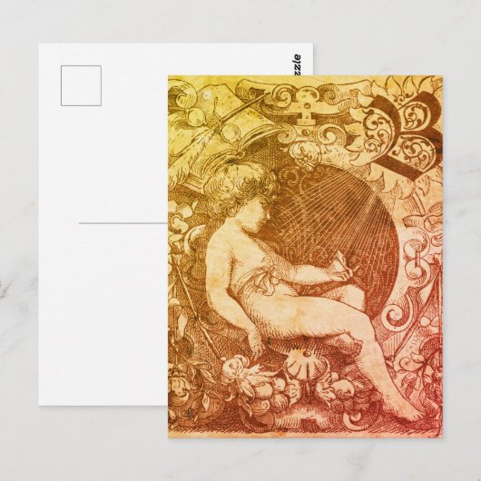 Musing Angel Briefkaart (Voorkant / Achterkant)