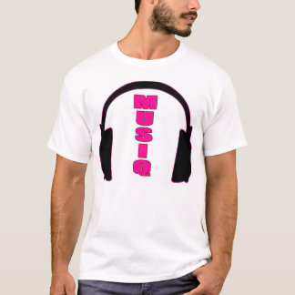 Musiq met hoofdtelefoon t-shirt