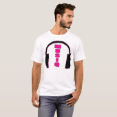 Musiq met hoofdtelefoon t-shirt (Voorkant volledig)