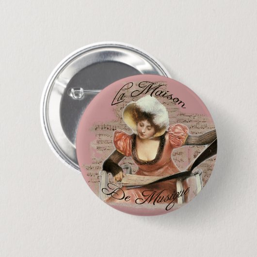 Musique Ronde Button 5,7 Cm (Voorkant /achterkant)