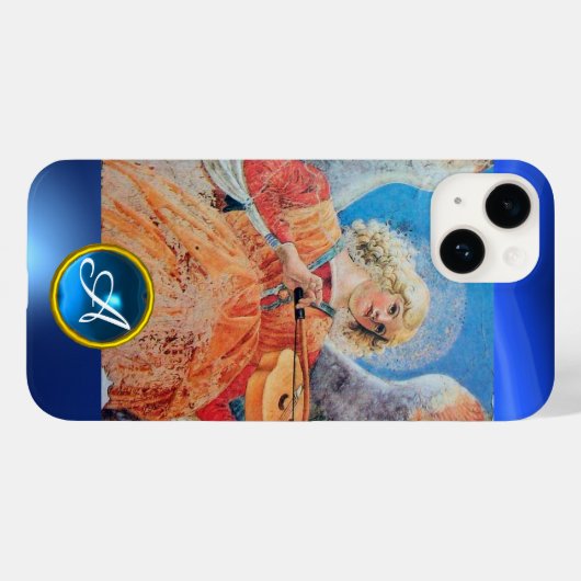 MUSISCH ANGEL, blauw Sapphire Monogram Case-Mate iPhone Case (Achterkant (horizontaal))