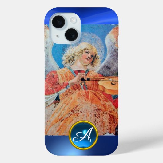 MUSISCH ANGEL, blauw Sapphire Monogram Case-Mate iPhone Case (Achterkant)