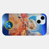 MUSISCH ANGEL, blauw Sapphire Monogram Case-Mate iPhone Case (Achterkant (horizontaal))