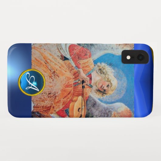 MUSISCH ANGEL, blauw Sapphire Monogram Case-Mate iPhone Case (Achterkant (horizontaal))