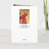 MUSISCH ANGEL IN RODE EN GOUD FEESTDAGEN KAART (Achterkant)