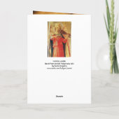 MUSISCH ANGEL IN RODE EN GOUD FEESTDAGEN KAART (Achterkant)