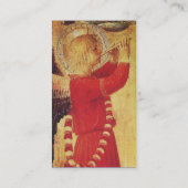 MUSISCH ANGEL IN RODE EN GOUD VISITEKAARTJE (Achterkant)