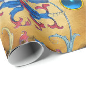 MUSISCH ANGELS PARCHMENT, RODE BLAUWE STROMEN, PAR CADEAUPAPIER (Rol Hoek)