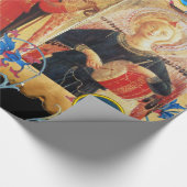 MUSISCH ANGELS PARCHMENT, RODE BLAUWE STROMEN, PAR CADEAUPAPIER (Hoek)