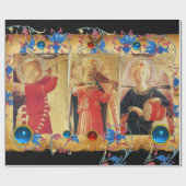 MUSISCH ANGELS PARCHMENT, RODE BLAUWE STROMEN, PAR CADEAUPAPIER (Vlak)