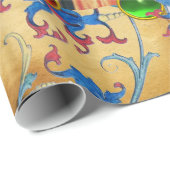 MUSISCH ANGELS PARCHMENT, RODE BLAUWE STROMEN, PAR CADEAUPAPIER (Rol Hoek)