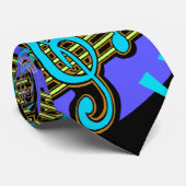 MUSISCH GEÏNCLINEERDE ONTWERPNECKTIE STROPDAS (Opgerold)