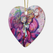 MUSISCH PINK CLOSIE Heart Keramisch Ornament (Links)