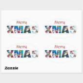 MUSISCH SANTA XMAS PARTY/PENGUIN'S SERENADE OVALE STICKER (Vel)