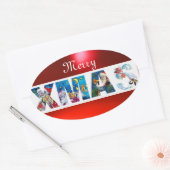 MUSISCH SANTA XMAS PARTY/PENGUIN'S SERENADE OVALE STICKER (Envelop)