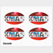 MUSISCH SANTA XMAS PARTY/PENGUIN'S SERENADE OVALE STICKER (Vel)