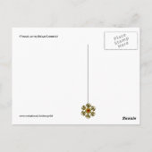 MUSISCHE CAT, Paars Violet en wit Briefkaart (Achterkant)