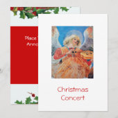 MUSISCHE CHRISTMAS ANGEL FEESTDAGENKAART (Voorkant / Achterkant)