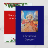 MUSISCHE CHRISTMAS ANGEL FEESTDAGENKAART (Voorkant / Achterkant)