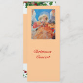 MUSISCHE CHRISTMAS ANGEL FEESTDAGENKAART (Voorkant / Achterkant)