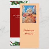 MUSISCHE CHRISTMAS ANGEL FEESTDAGENKAART (Voorkant / Achterkant)