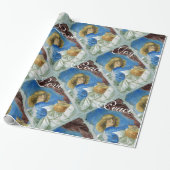 MUSISCHE CHRISTMAS ANGEL, JOY PEACE LOVE PARCHCHME CADEAUPAPIER (Uitgerold)