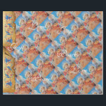 MUSISCHE CHRISTMAS ANGEL, JOY PEACE LOVE PARCHCHME CADEAUPAPIER<br><div class="desc">Antiek viool die muziekengel met rode blauwe bloemen speelt,  Classic Italy Renaissance mastersheets van Melozzo da Forli,  detail van een fresco c.1480.</div>