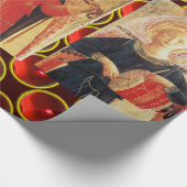 MUSISCHE CHRISTMAS ANGELS/SHINY RED RUBY GEMSTONES CADEAUPAPIER (Hoek)