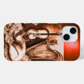 MUSISCHE KAT MET EIGEN GROND IN BROEIENDE SEPIA GE Case-Mate iPhone CASE (Achterkant (horizontaal))