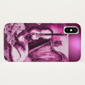 MUSISCHE KAT MET OWL IN PINK PAARS GEM Case-Mate iPhone CASE (Achterkant (horizontaal))