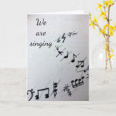 MUSISCHE NOTEN ***GROEP BIRTHDAAGSKAART** KAART (Gele Bloem)