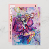 MUSISCHE PINK GESLOTEN BRIEFKAART (Voorkant / Achterkant)