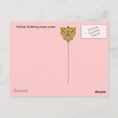 MUSISCHE PINK GESLOTEN BRIEFKAART (Achterkant)