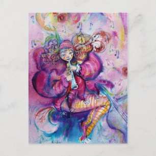 MUSISCHE PINK GESLOTEN BRIEFKAART