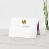 MUSISCHE PINK GESLOTEN FEESTDAGEN KAART (Achterkant)