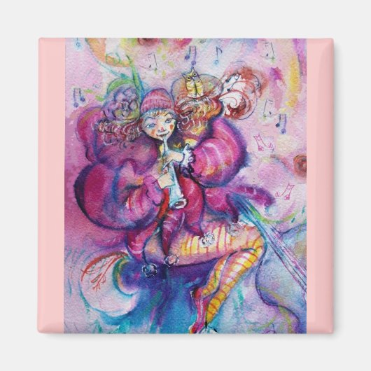 MUSISCHE PINK GESLOTEN MAGNEET (Voorkant)