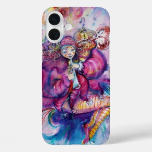 MUSISCHE PINK GESLOTEN MET OWL iPhone 16 PLUS HOESJE