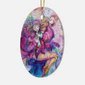 MUSISCHE PINK GESLOTEN MET OWL KERAMISCH ORNAMENT (Links)