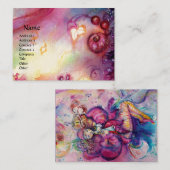 MUSISCHE PINK GESLOTEN VISITEKAARTJE (Voorkant / Achterkant)