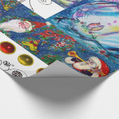 MUSISCHE SANTA EN SNOWMEN CHRISTMAS PARTIJ CADEAUPAPIER (Hoek)