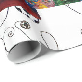 MUSISCHE SANTA EN SNOWMEN CHRISTMAS PARTIJ CADEAUPAPIER (Rol Hoek)