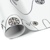 MUSISCHE SANTA EN SNOWMEN CHRISTMAS PARTIJ CADEAUPAPIER (Rol Hoek)