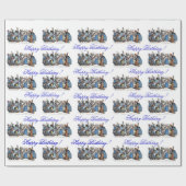 MUSISCHE TAAL DIER BOERDERIJ ORCHESTRA Birthday Cadeaupapier (Vlak)