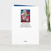 MUSISCHE XMAS-PARTIJ, SANTA MET VIOLIN FEESTDAGEN KAART (Achterkant)