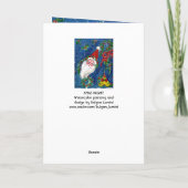 MUSISCHE XMAS-PARTIJ, SANTA, RODE BOW EN KRUIDENBE FEESTDAGEN KAART (Achterkant)